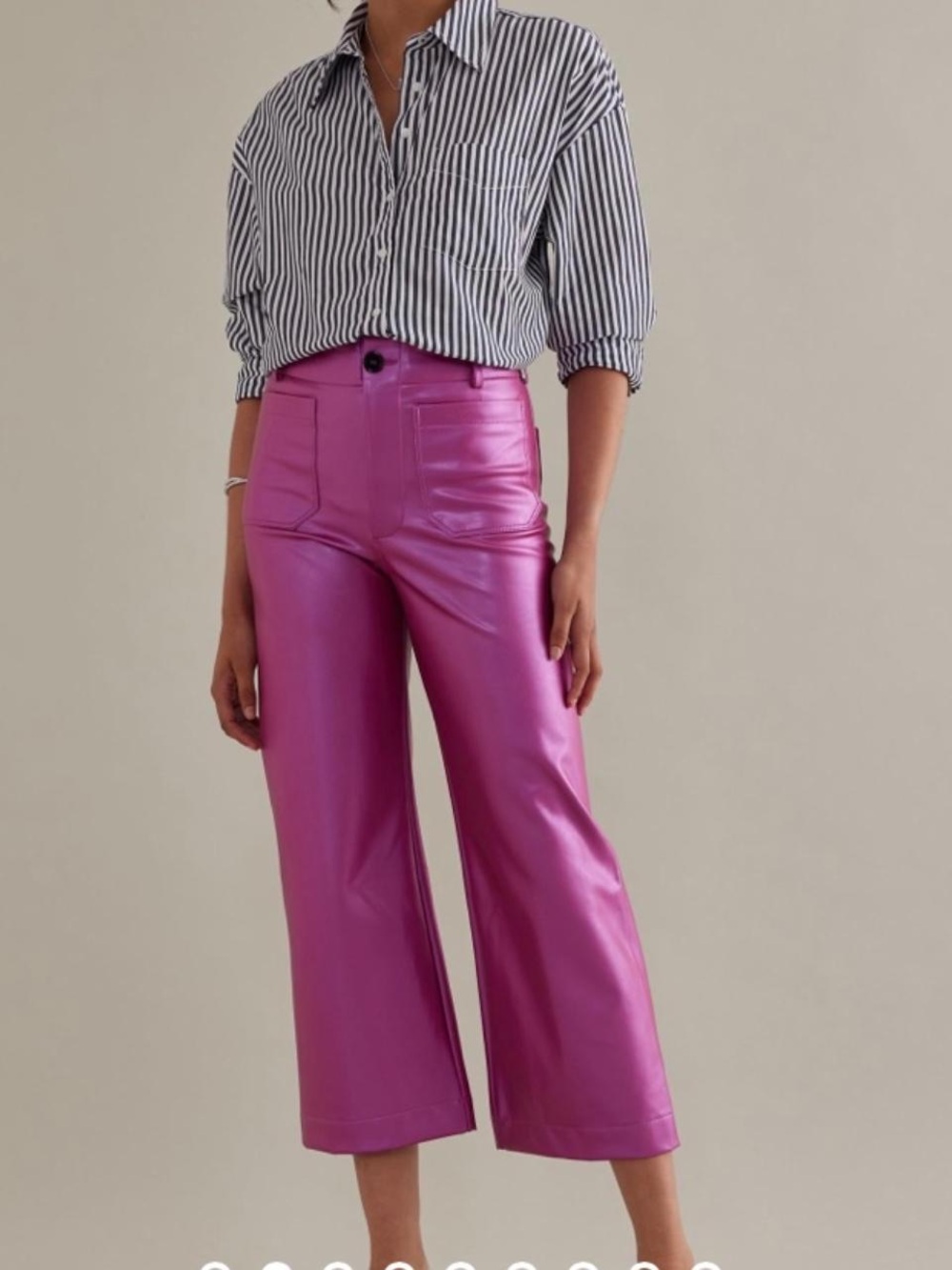 Anthropologie Maeve Colette Faux Leather Crop Pants – 24P